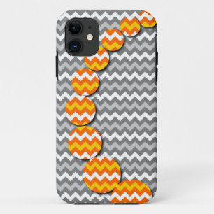 Modern Yellow Grey Chevron Zigzag Pattern Case-Mate iPhone Case