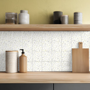 Modern Yellow Grey Terrazzo Tile