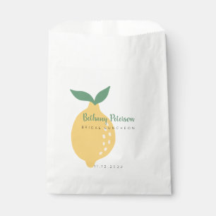 Modern Yellow Lemon Bridal Luncheon Favour Bags
