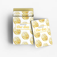 Modern Yellow Lemons Pattern & Squeeze The Day
