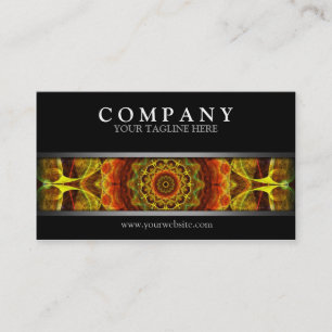 Modern Yellow Mandala Business Card