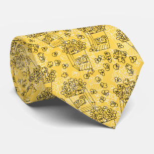 Modern Yellow Popcorn Pattern Tie