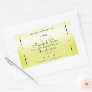 Modern Yellow Product Labels Jewels Monogram Logo
