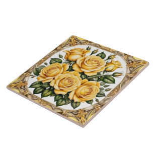 Modern Yellow Rose Beautiful Collection Tile