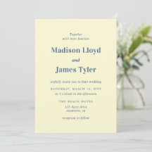 Modern Yellow Simple Coastal Wedding