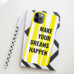Modern Yellow Stripes & Make Your Dream Happen<br><div class="desc">Modern Yellow Stripes & Make Your Dream Happen</div>