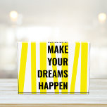 Modern Yellow Stripes & Make Your Dream Happen Photo Block<br><div class="desc">Modern Yellow Stripes & Make Your Dream Happen</div>