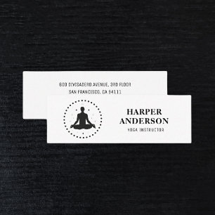 Modern Yoga Instructor Mini Business Card