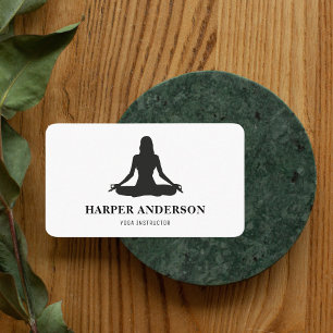 Modern Yoga Instructor Professional Logo Business Business Card