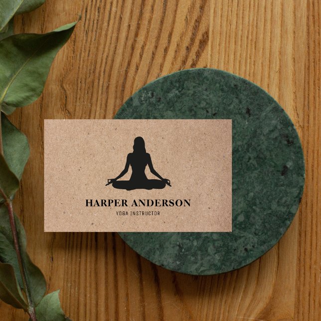 Modern Yoga Instructor Professional Logo Business  Business Card (Creator Uploaded)
