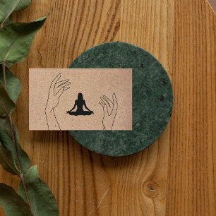 Modern Yoga Instructor Professional Logo Business  Card
