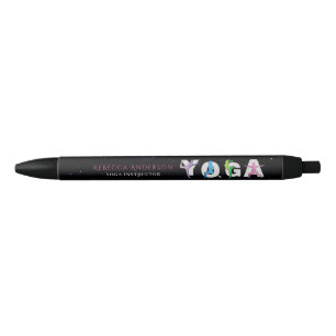Modern Yoga Instructor Style   Holistic Healing  Black Ink Pen