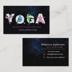 Modern Yoga Instructor Style Holistic Healing Business Card