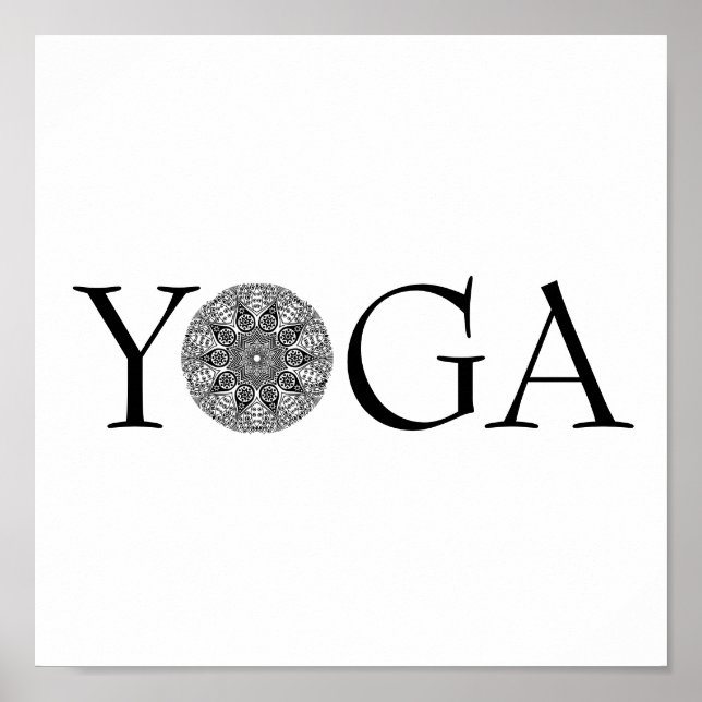 Modern Yoga Mandala Poster (Front)