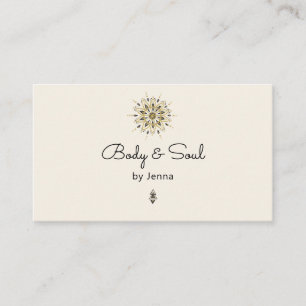 Modern Yoga Massage Wellness Business Card