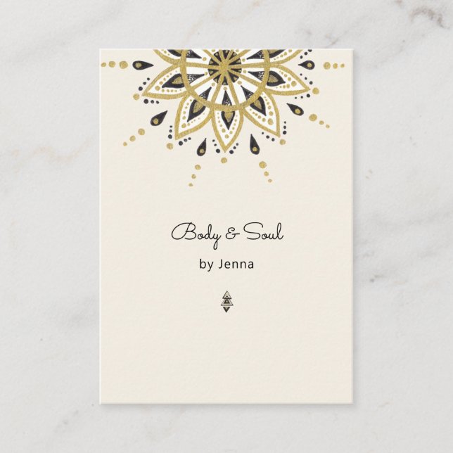 Modern Yoga Massage Wellness Business Card Visiten (Front)