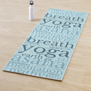 Modern Yoga Mat Yoga Word Art