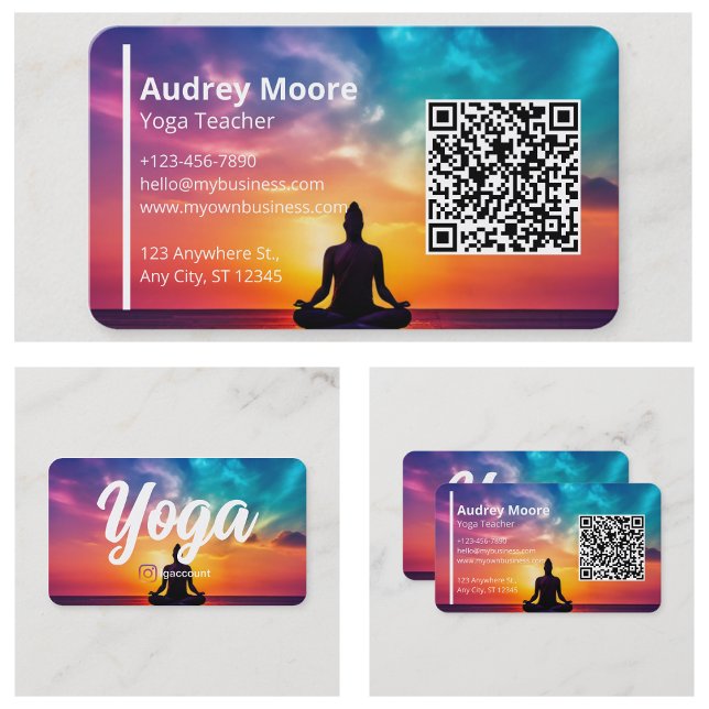 Modern Yoga Teacher Templates Design Yoga Studio Business Card (Modern Yoga Teacher Templates Design Yoga Studio Business Card
)