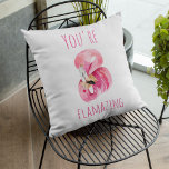 Modern You Are Flamazing Beauty Pink Flamingo Cushion<br><div class="desc">Modern You Are Flamazing Beauty Pink Flamingo</div>