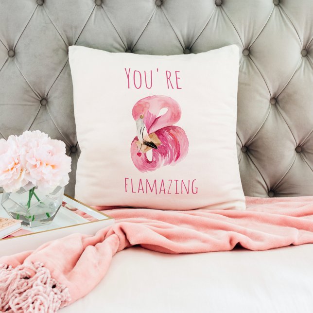 Modern You Are Flamazing Beauty Pink Flamingo Cushion (Creator Uploaded)