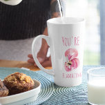 Modern You Are Flamazing Beauty Pink Flamingo Latte Mug<br><div class="desc">Modern You Are Flamazing Beauty Pink Flamingo</div>