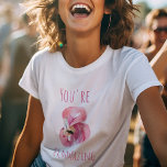 Modern You Are Flamazing Beauty Pink Flamingo T-Shirt<br><div class="desc">Modern You Are Flamazing Beauty Pink Flamingo</div>