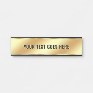 Modern Your Custom Text Gold Elegant Room Name Door Sign