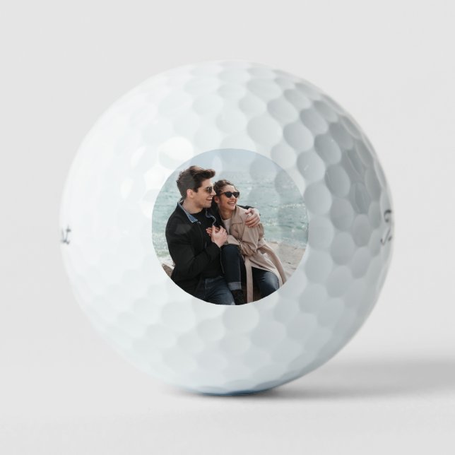 Modern Your Face Groomsman Golf Ball, Funny Idea  Balls (Front)