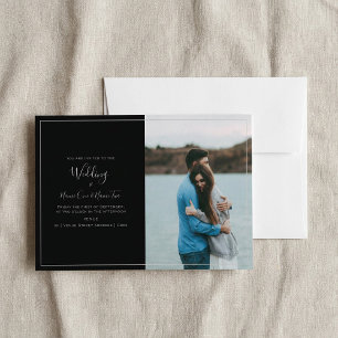 Modern your own photo, wedding invitation card.