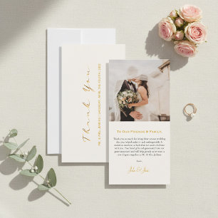 Modern your wedding photo thank you card