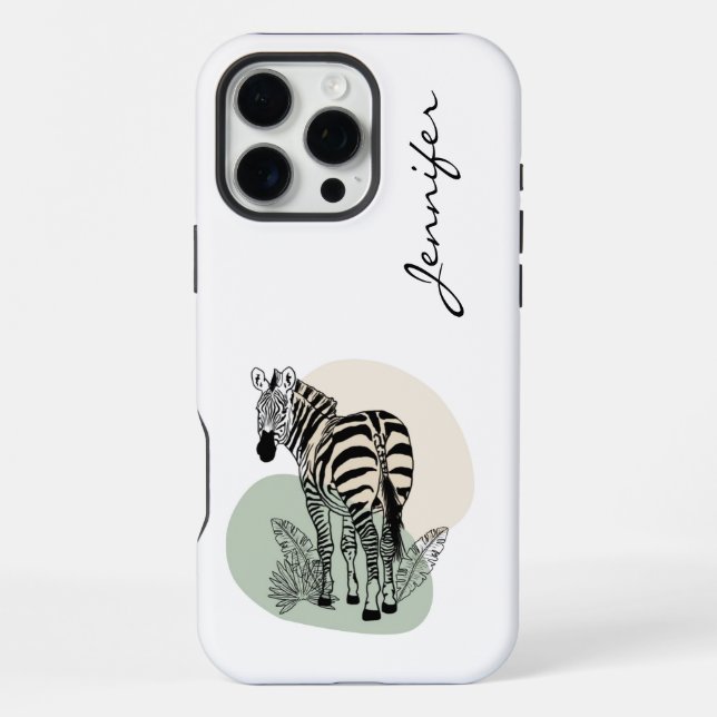 Modern Zebra iPhone Case (Back)