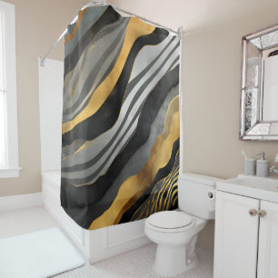 modern zebra print pattern shower curtain