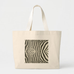 Modern Zebra Stripe Animal Print Pattern Large Tote Bag