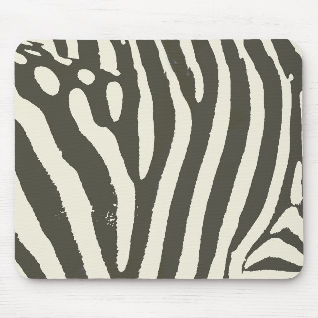 Modern Zebra Stripe Animal Print Pattern Mouse Pad (Front)