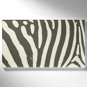Modern Zebra Stripe Animal Print Pattern Name Tag