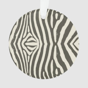 Modern Zebra Stripe Animal Print Pattern Ornament