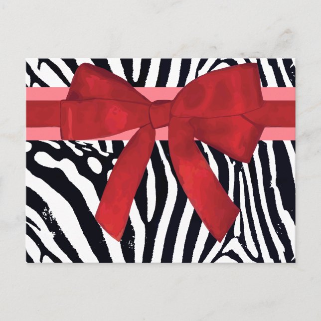 Modern Zebra Stripe Animal Print Pattern Postcard (Front)