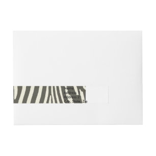 Modern Zebra Stripe Animal Print Pattern Wraparound Address Label