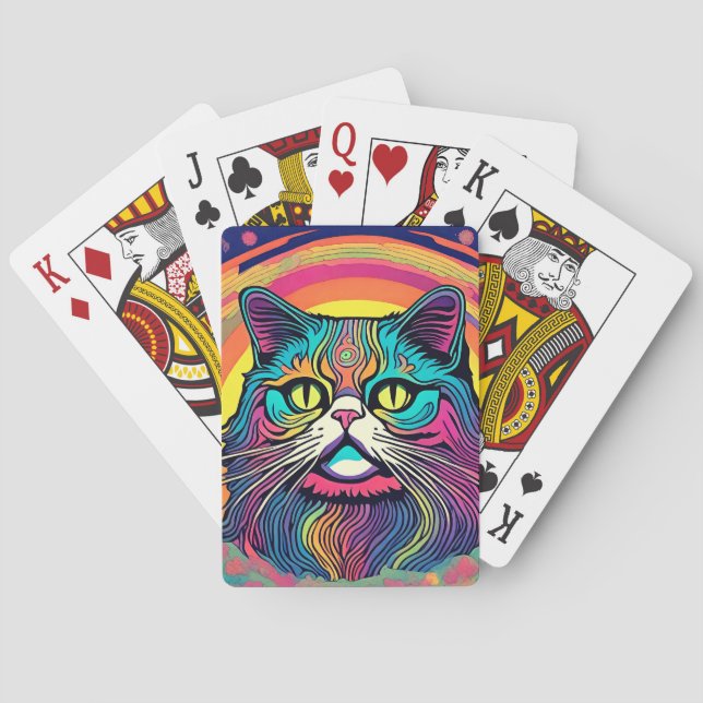Modern Zen Cat Playing Cards (Back)