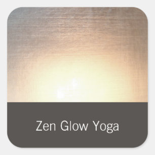 Modern Zen Glow Yoga and Healing Arts Square Sticker