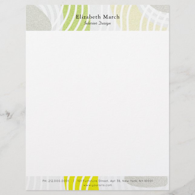 Modern Zen Rock Garden Grey Letterhead (Front)