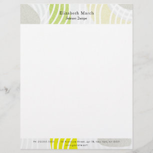 Modern Zen Rock Garden Grey Letterhead Design