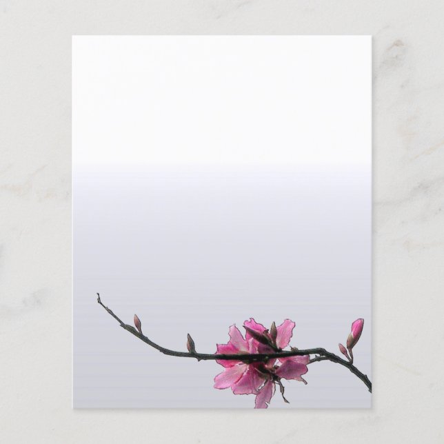Modern Zen Spring Floral Business Custom Flyer (Front)
