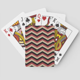 Modern Zig Zag Pattern Playing Cards
