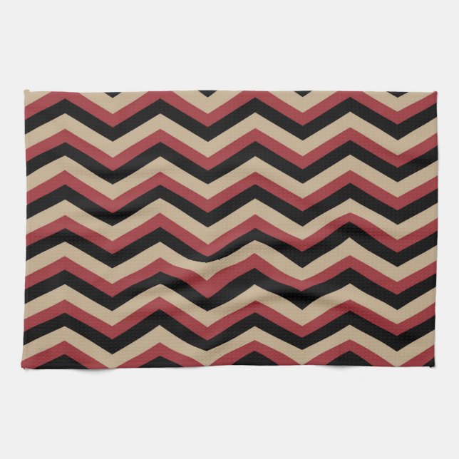 Modern Zig Zag Pattern Tea Towel (Horizontal)
