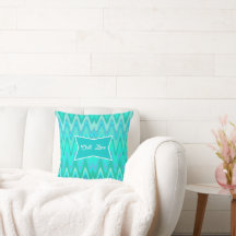 Modern zigzag pattern - waves in turquoise