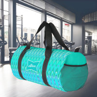 Modern zigzag pattern - waves in turquoise