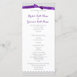 Modern Zigzag Pattern Wedding Program Programme