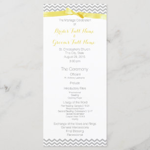 Modern Zigzag Pattern Wedding Program Programme