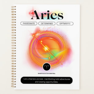 Modern Zodiac Sign ARIES Quote   Element Fire Planner